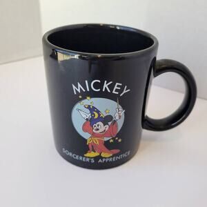 Vintage 1990 Disney Fantasia Mickey Mouse Sorcerer's Apprentice 10 oz Coffee Mug